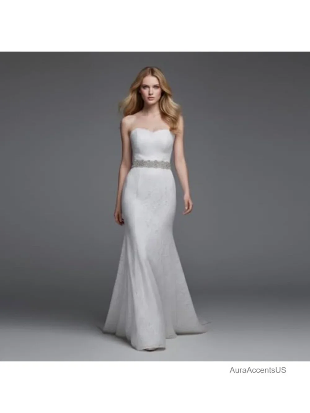 Rhinestone Bridal Belt Crystal Wedding Dress Sash Self-Tie